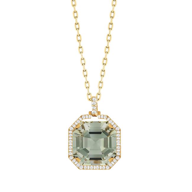 Goshwara Gossip 18k Yellow Gold Prasiolite Diamond Necklace