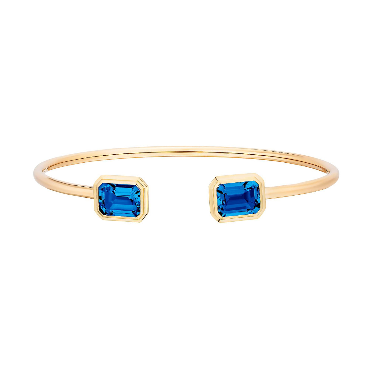 Goshwara Manhattan 18k Yellow Gold London Blue Topaz Bracelet