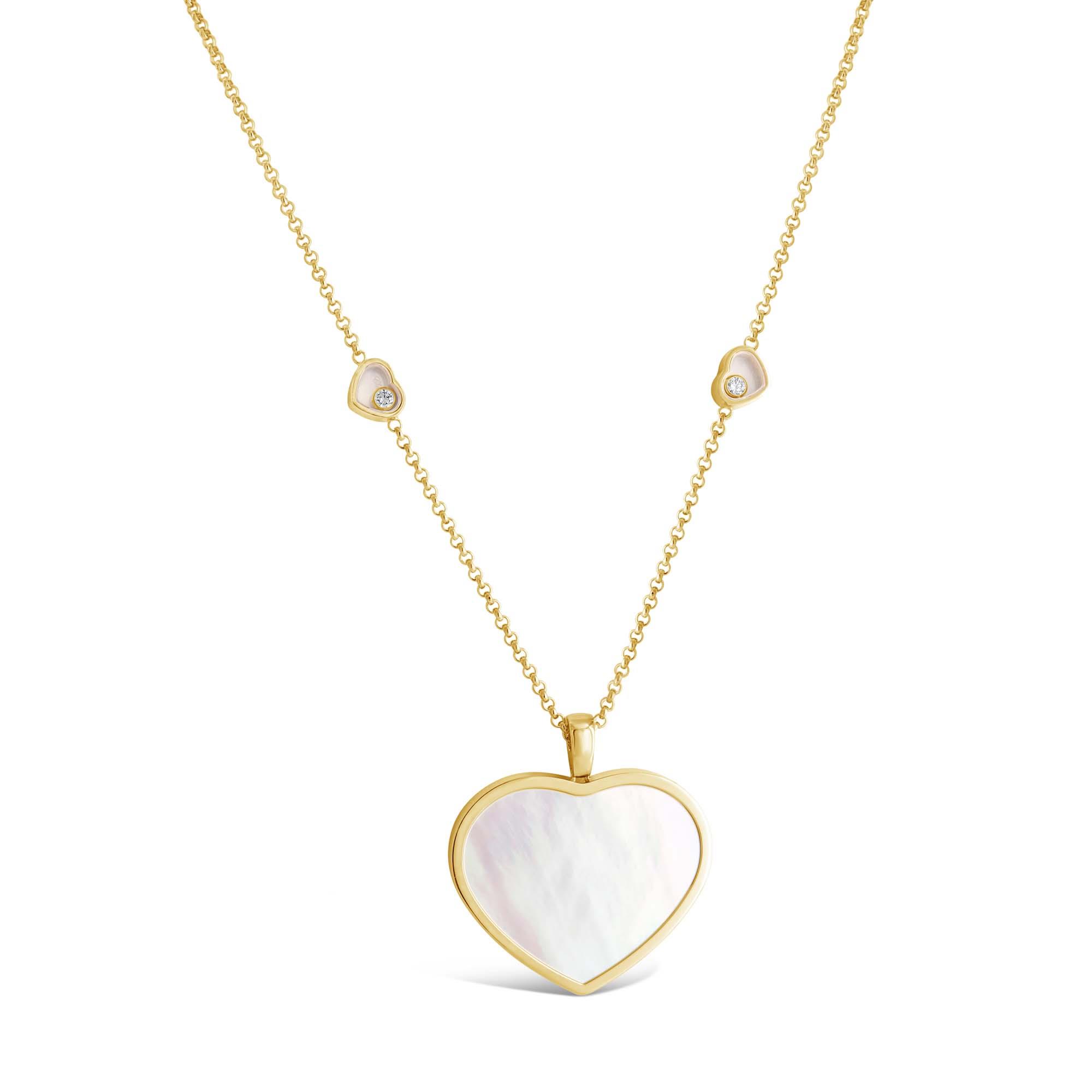 Chopard 18k Rose Gold Happy Hearts Diamond Pendant