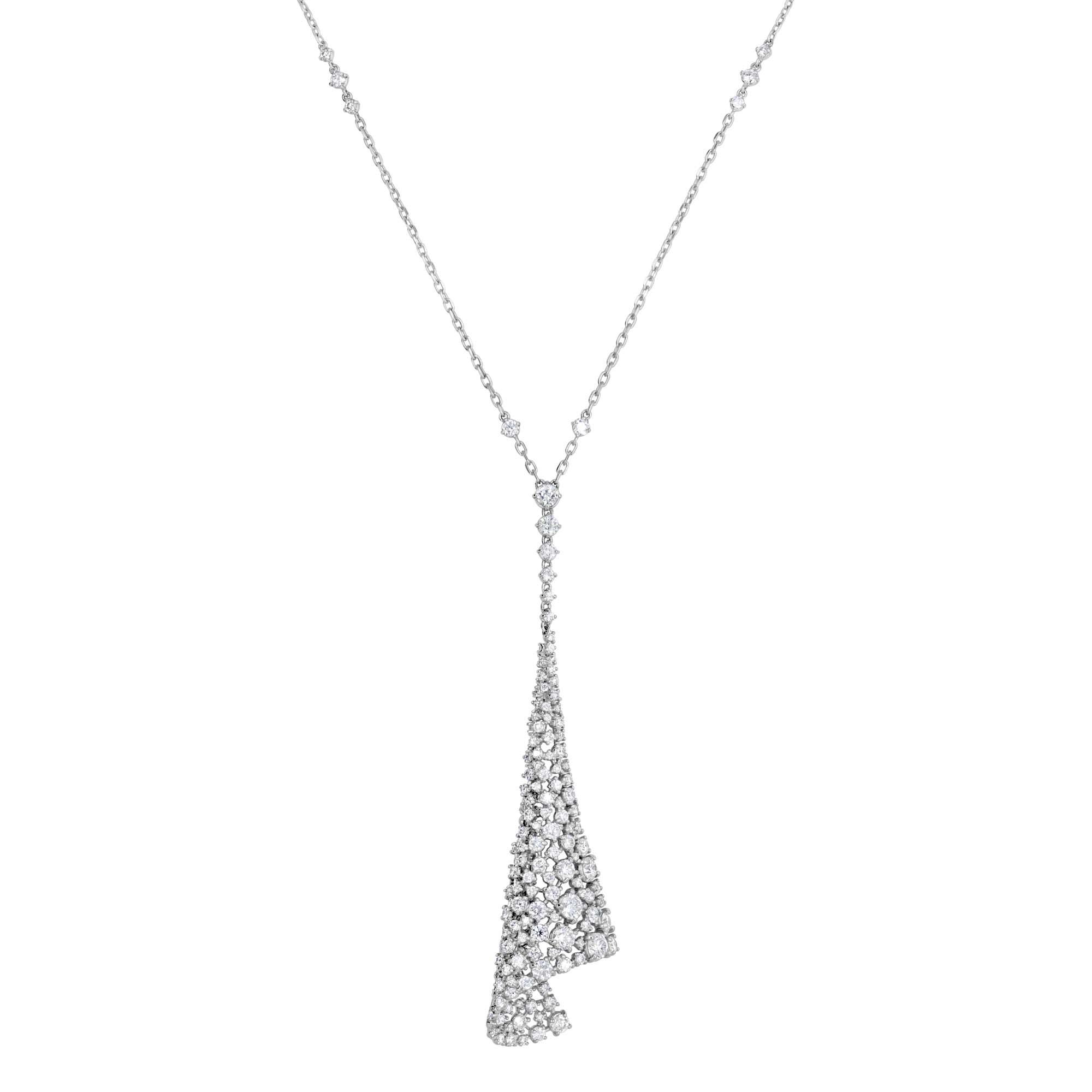 London Collection 18k Diamond  Station and Pendant Necklace