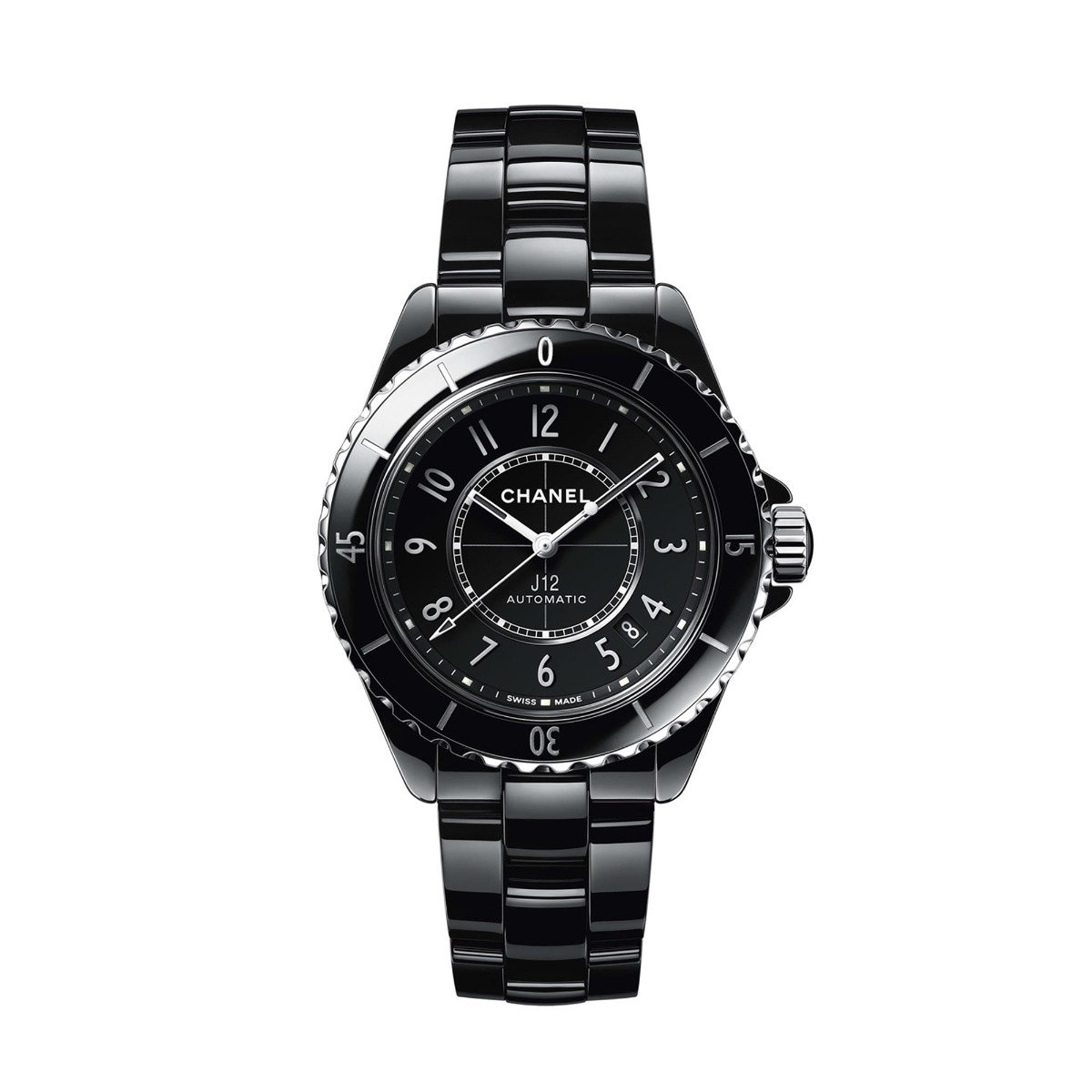 CHANEL J12 38mm Black Ceramic and Steel Watch