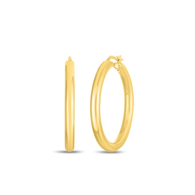 Roberto Coin 18k Yellow Gold 40mm Classic Hoop Earrings