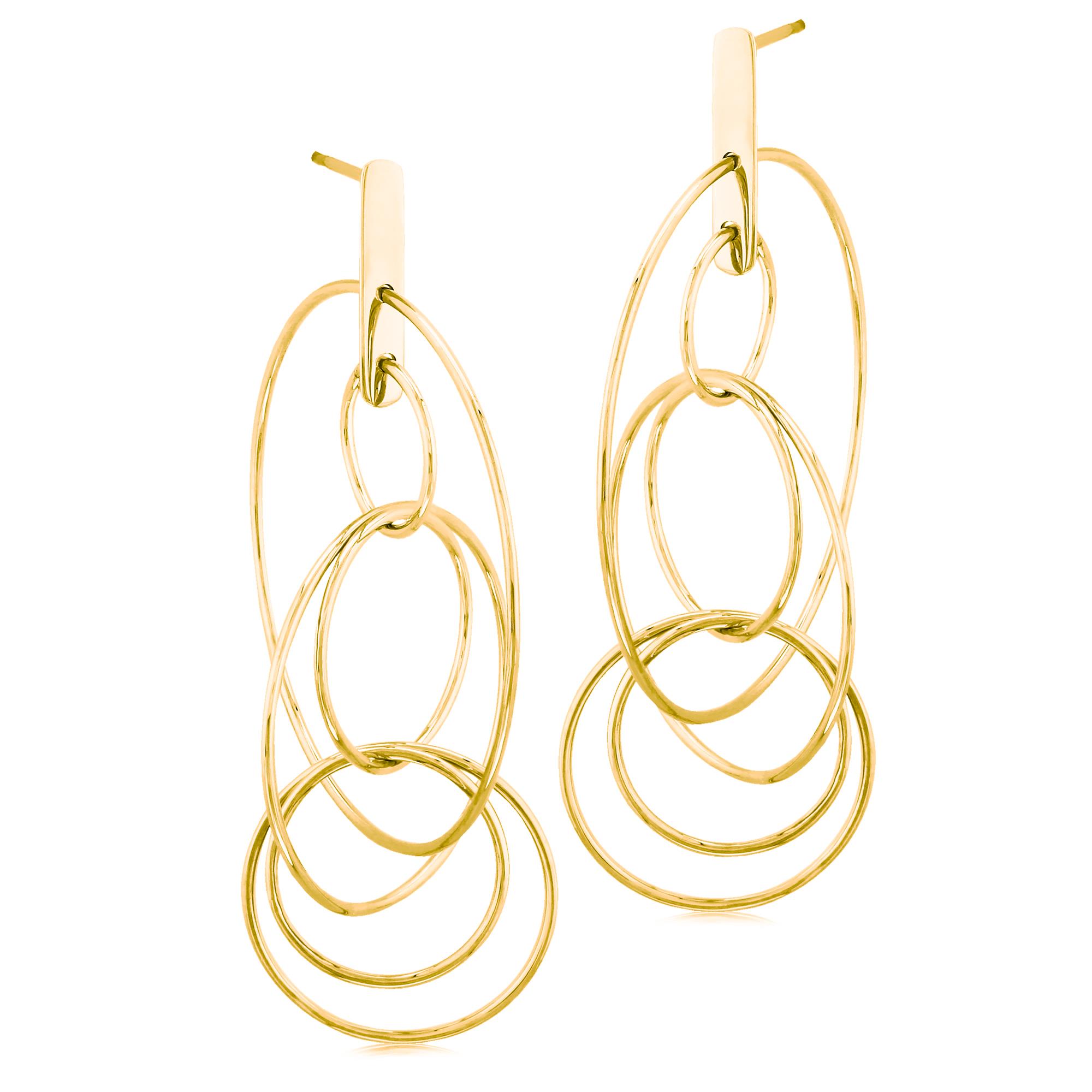 London Collection Flat Bar Mobile Drop Earrings