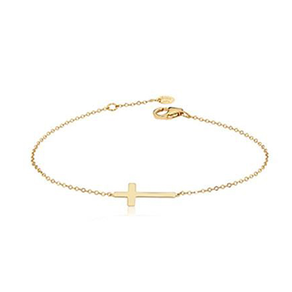 London Collection 14k Sideways Cross Bracelet