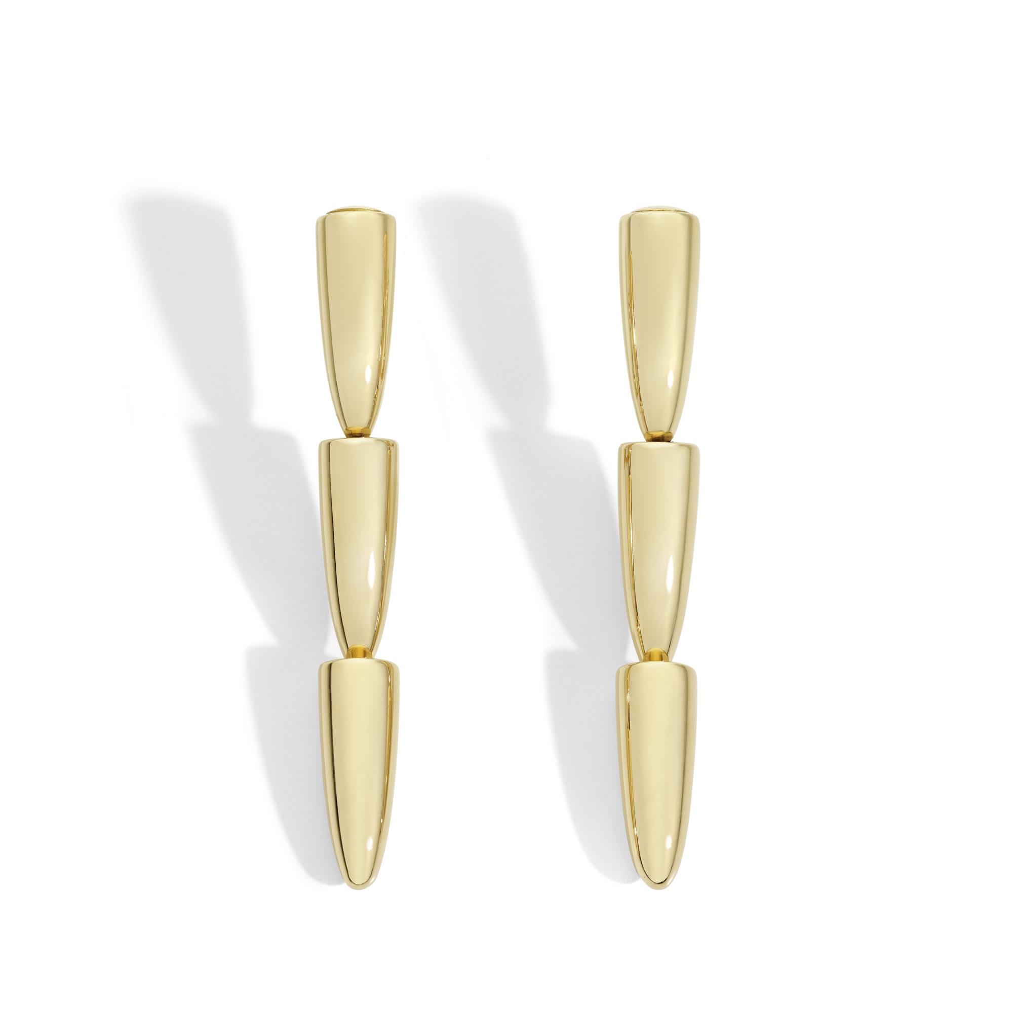 Vhernier Calla Media 18k Rose Gold 3 Drop Earclips