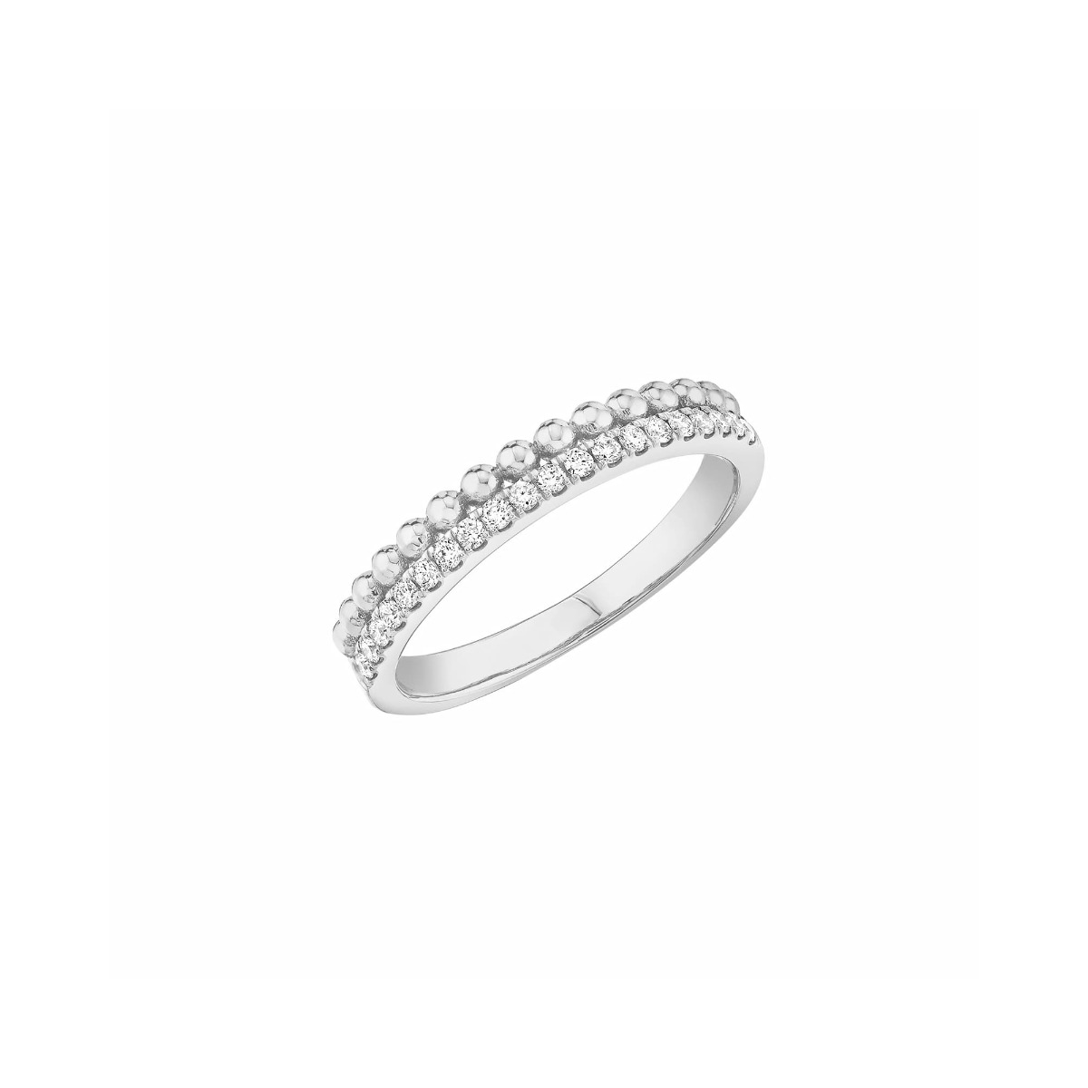 London Collection 14k Gold Diamond and Bead Ring