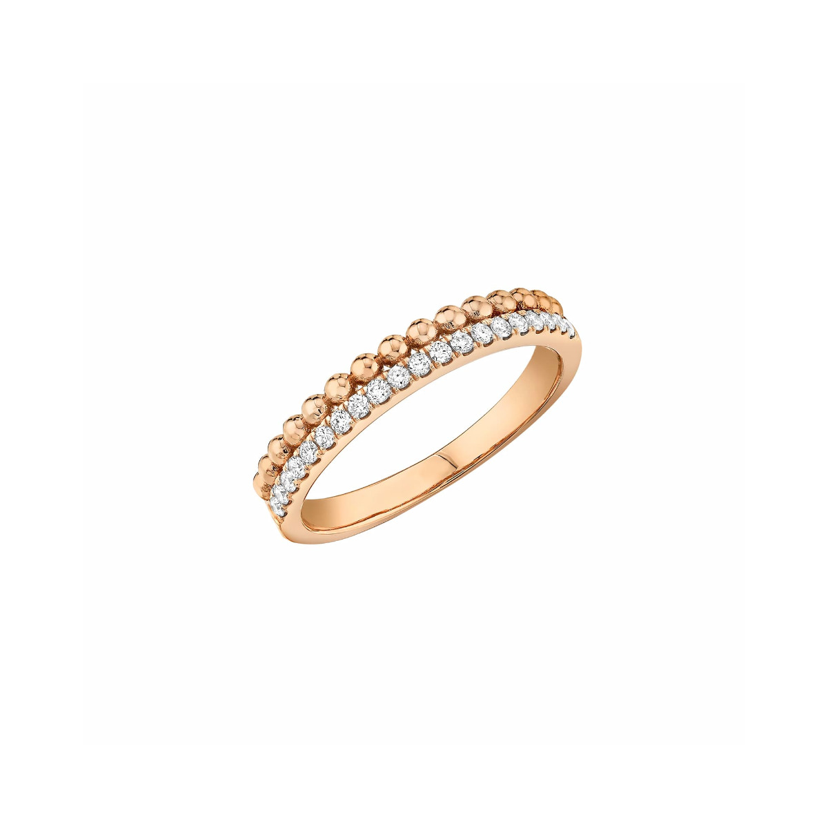 London Collection 14k Gold Diamond and Bead Ring