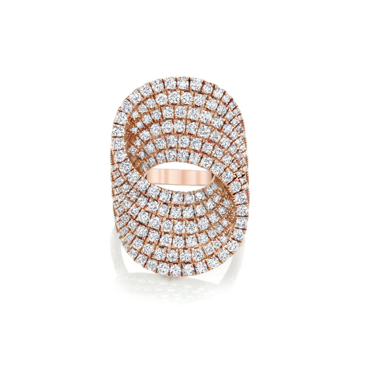 Anita Ko 18k Rose Gold Diamond Infinity Ring