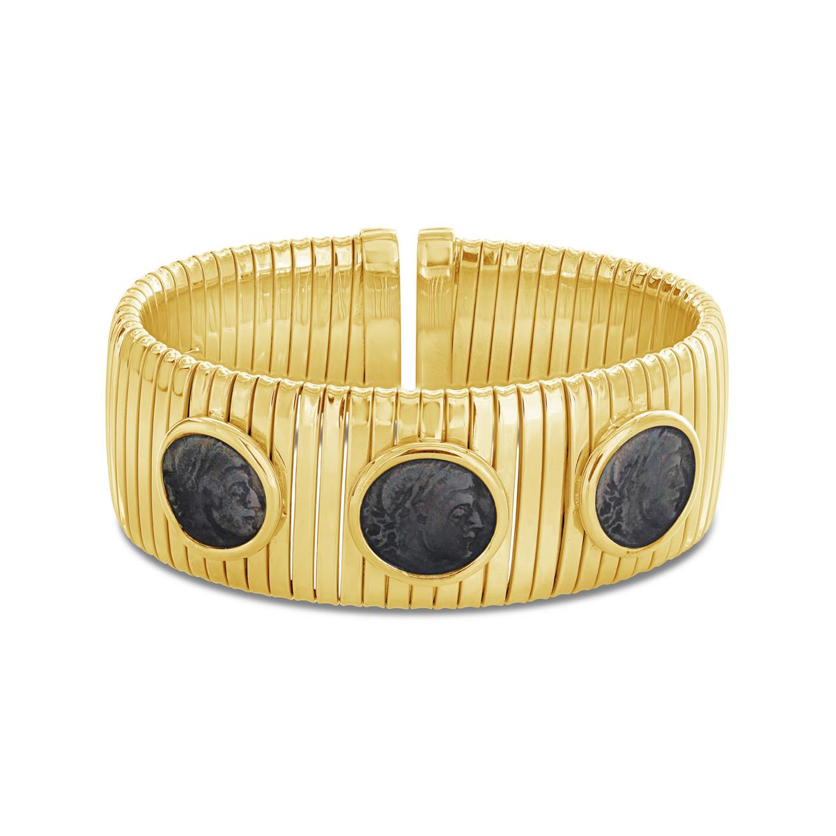 The Bolder The Better in Our Gold & Coin Cuffs 