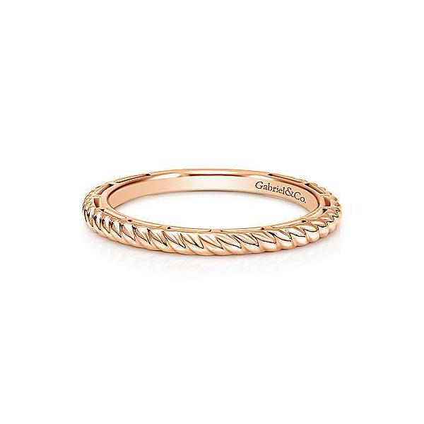 Gabriel & Co Rose Gold Braided Stackable Band