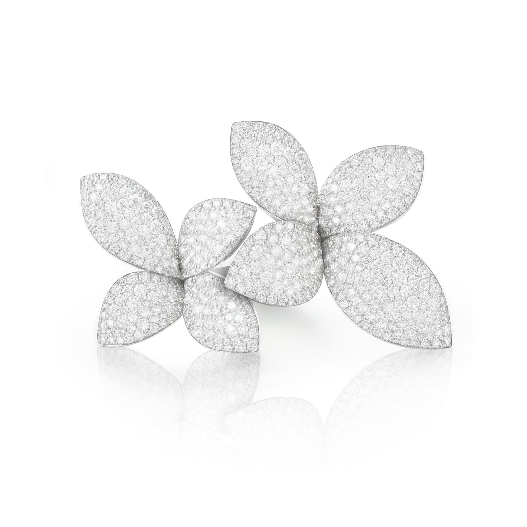 Pasquale Bruni Giardini Segreti Diamond Double Leaf Ring