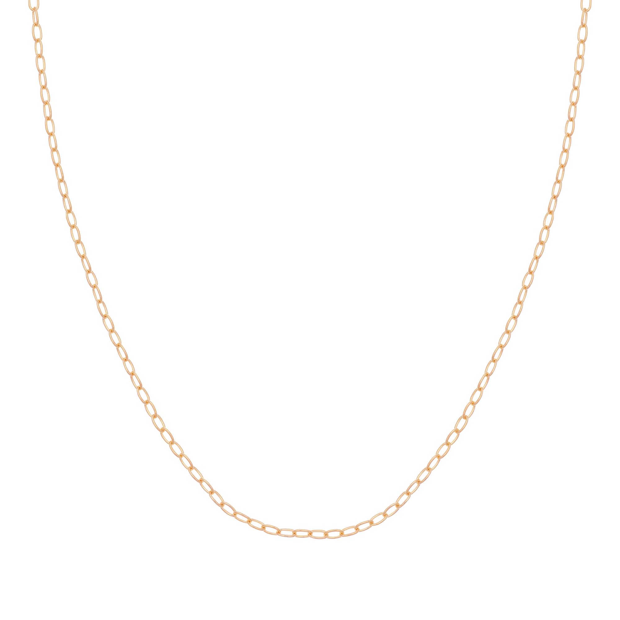 London Collection 14k Rose Gold 2.07mm Oval Link Forzentina 20 Inch Necklace