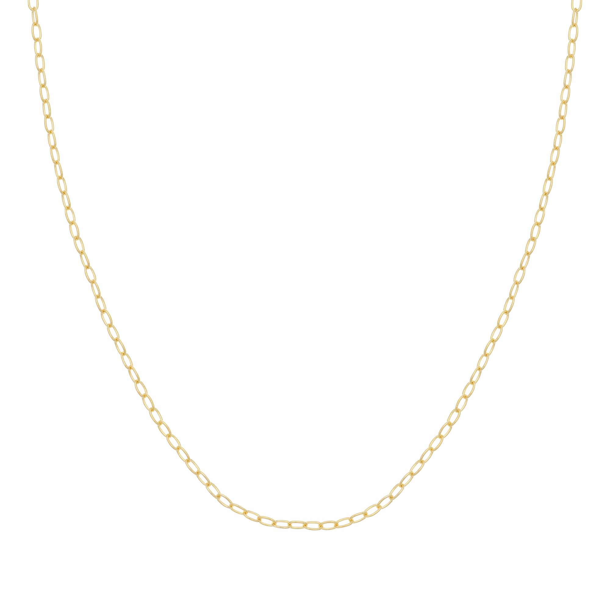London Collection 14k Yellow Gold 2.07mm Oval Link Forzentina 20 Inch Necklace