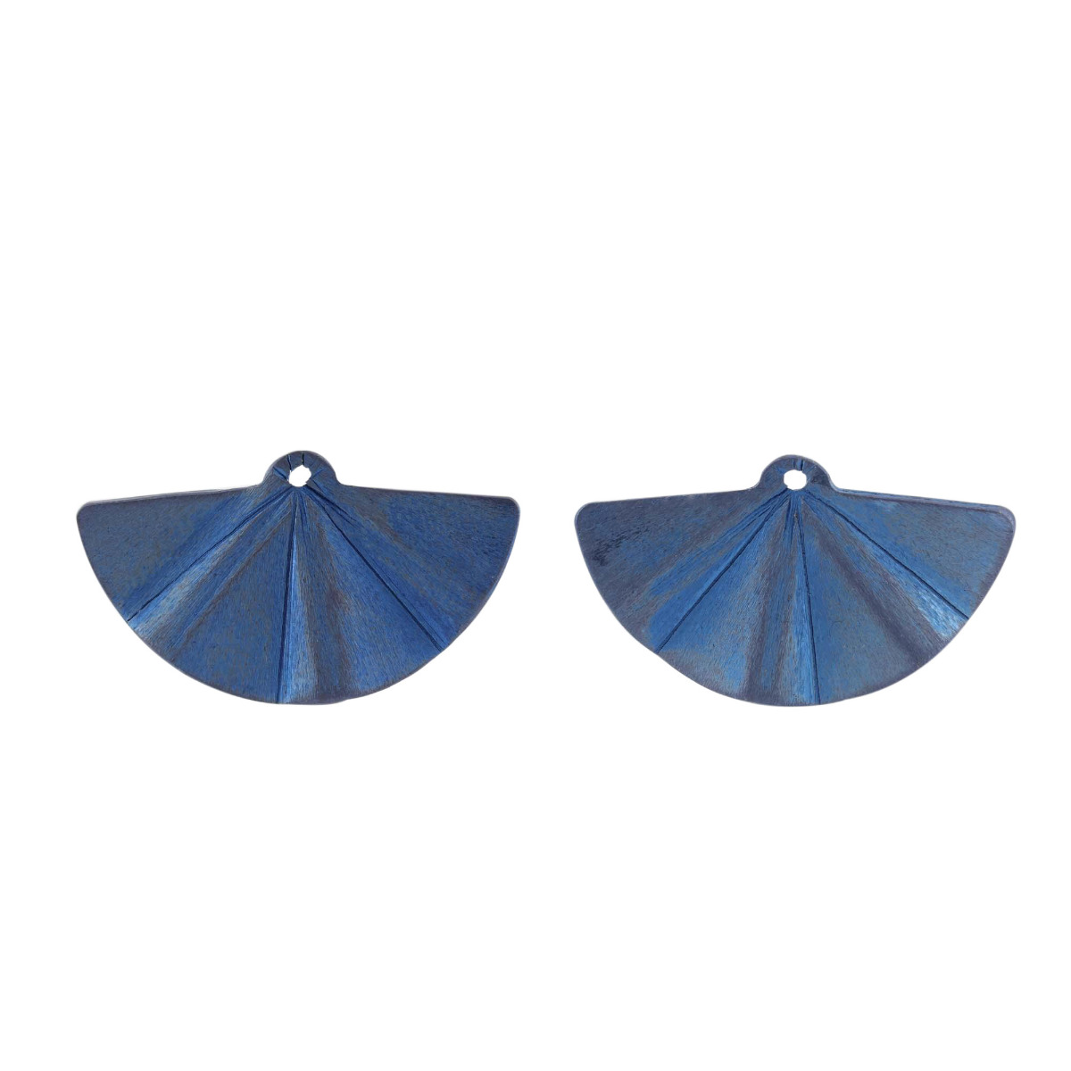 London Collection Blue Titanium Maiko Fan Earring Jacket