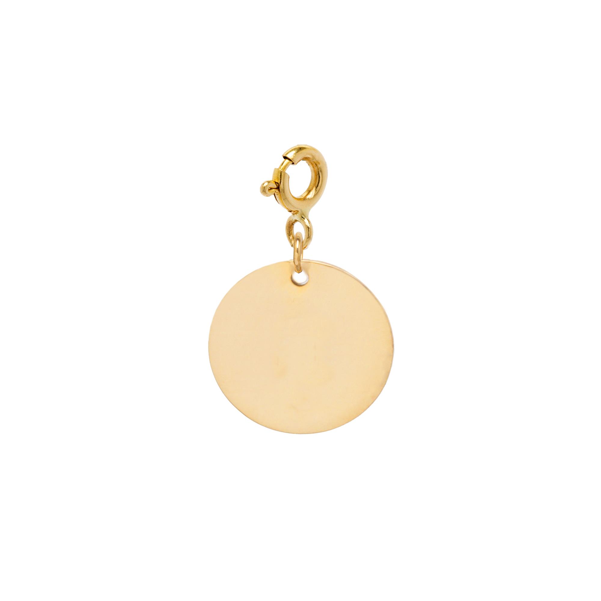 Zoe Chicco 14k Gold Engravable Disc Charm Pendant