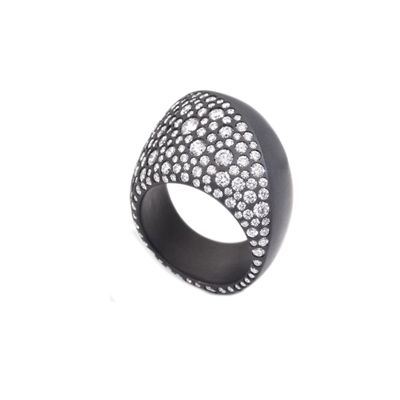 Black matte titanium and diamonds are a favorite combination