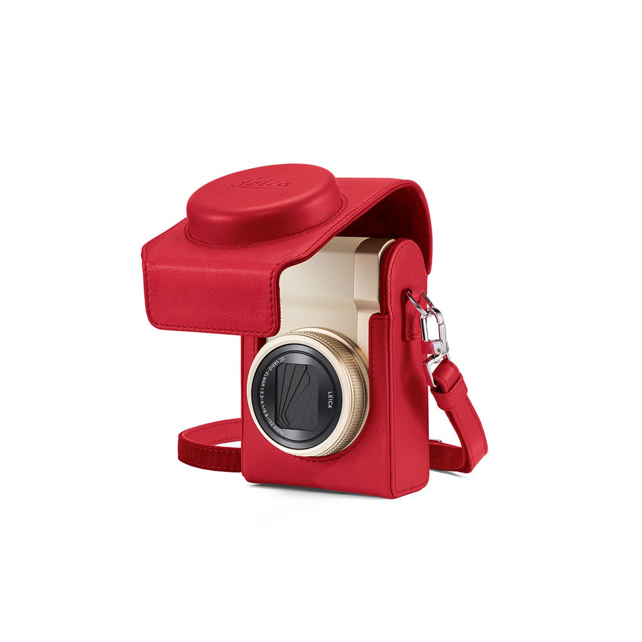 Leica Leather Case with Strap for C-Lux, Red