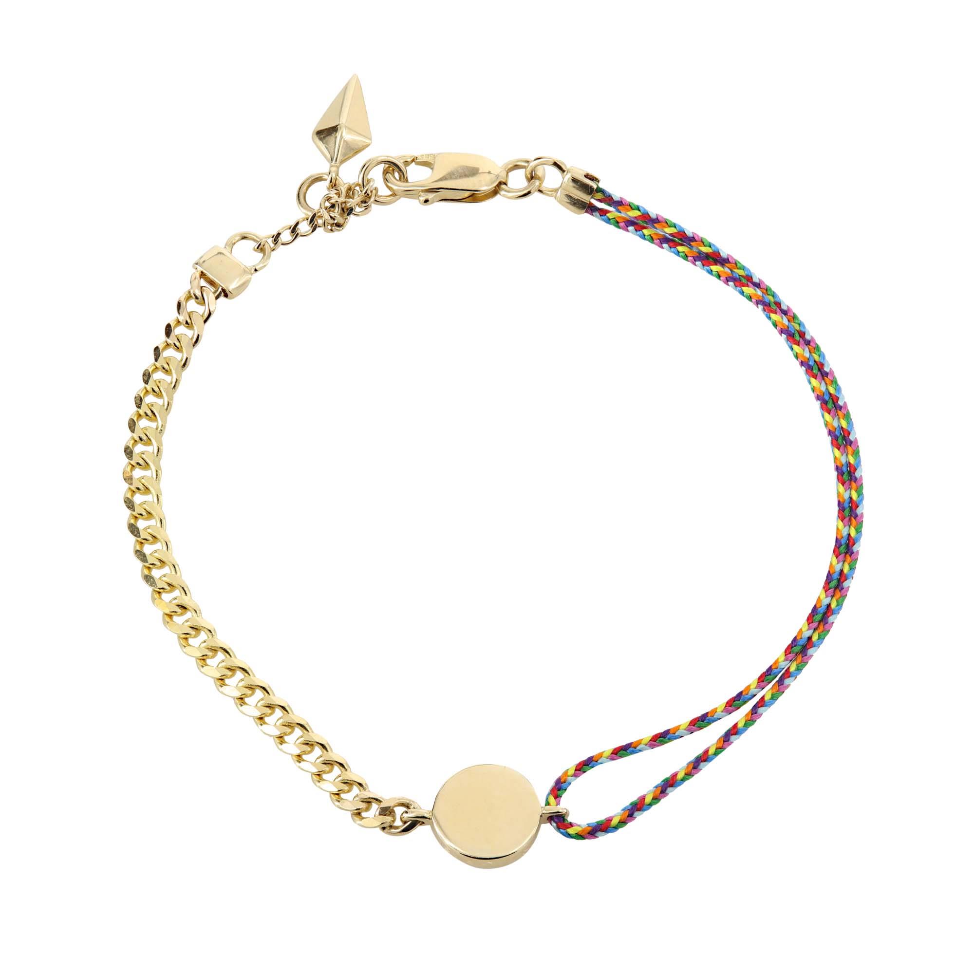 London Collection 14k Yellow Gold Rainbow Thread Bracelet