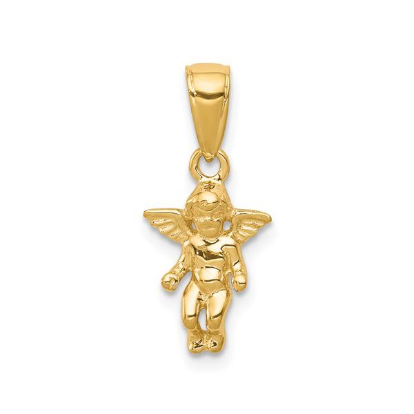 London Collection 14k Yellow Gold Small Guardian Angel Charm