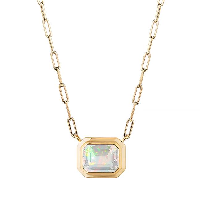 Goshwara Manhattan 18k Yellow Gold Opal Necklace 16"