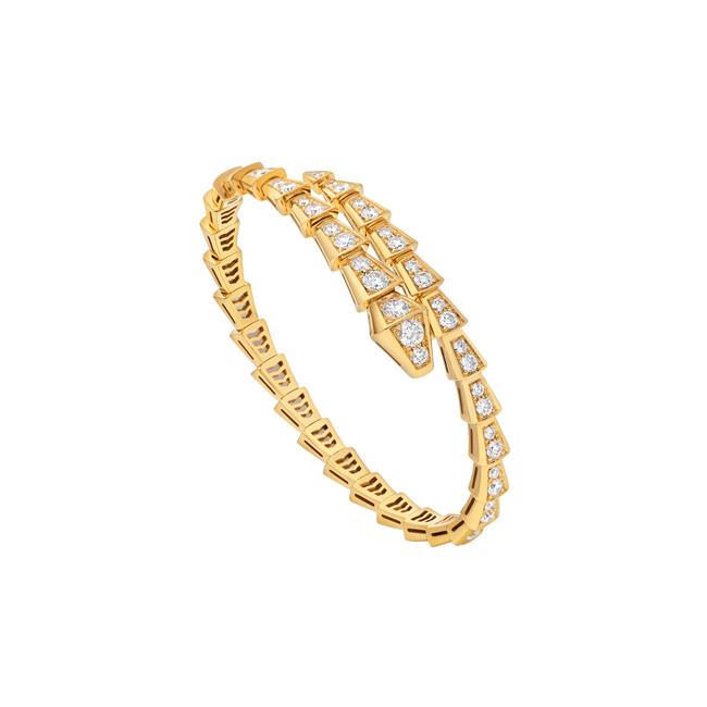 Bvlgari Serpenti 18k Yellow Gold and Diamond Bracelet