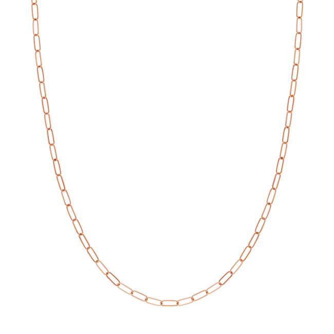 London Collection 14k Rose Gold Square Link Chain 16"