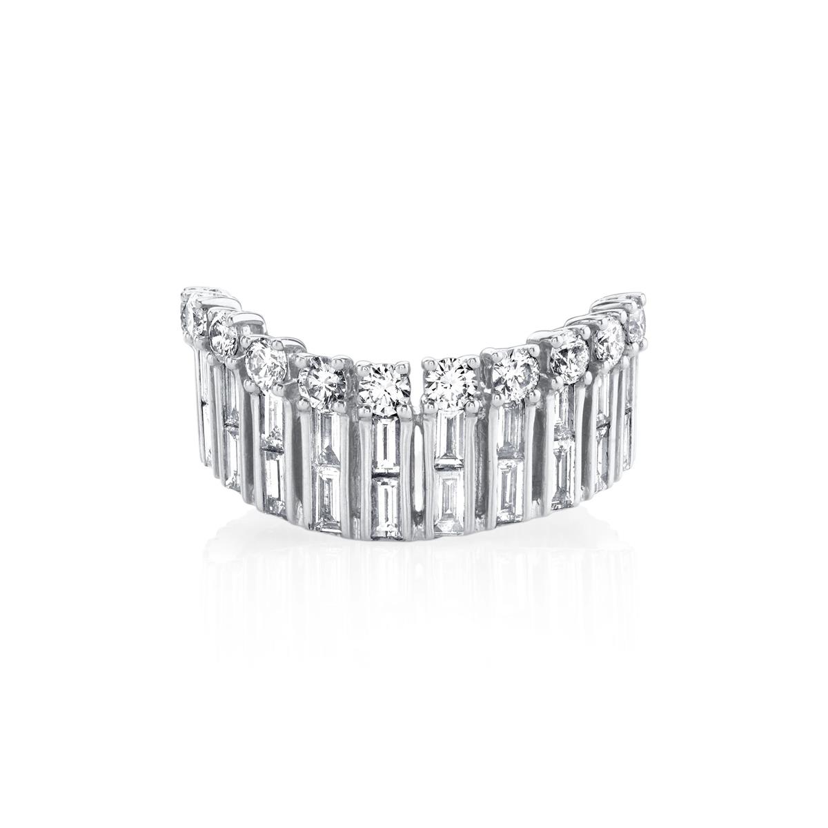 Anita Ko Ava 18k White Gold Diamond Wave Ring