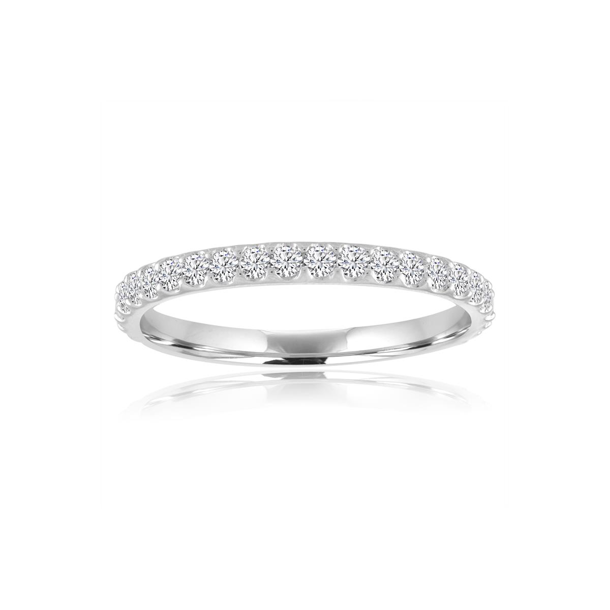 TWO by London 14k White Gold 3/4 Diamond Wedding Band