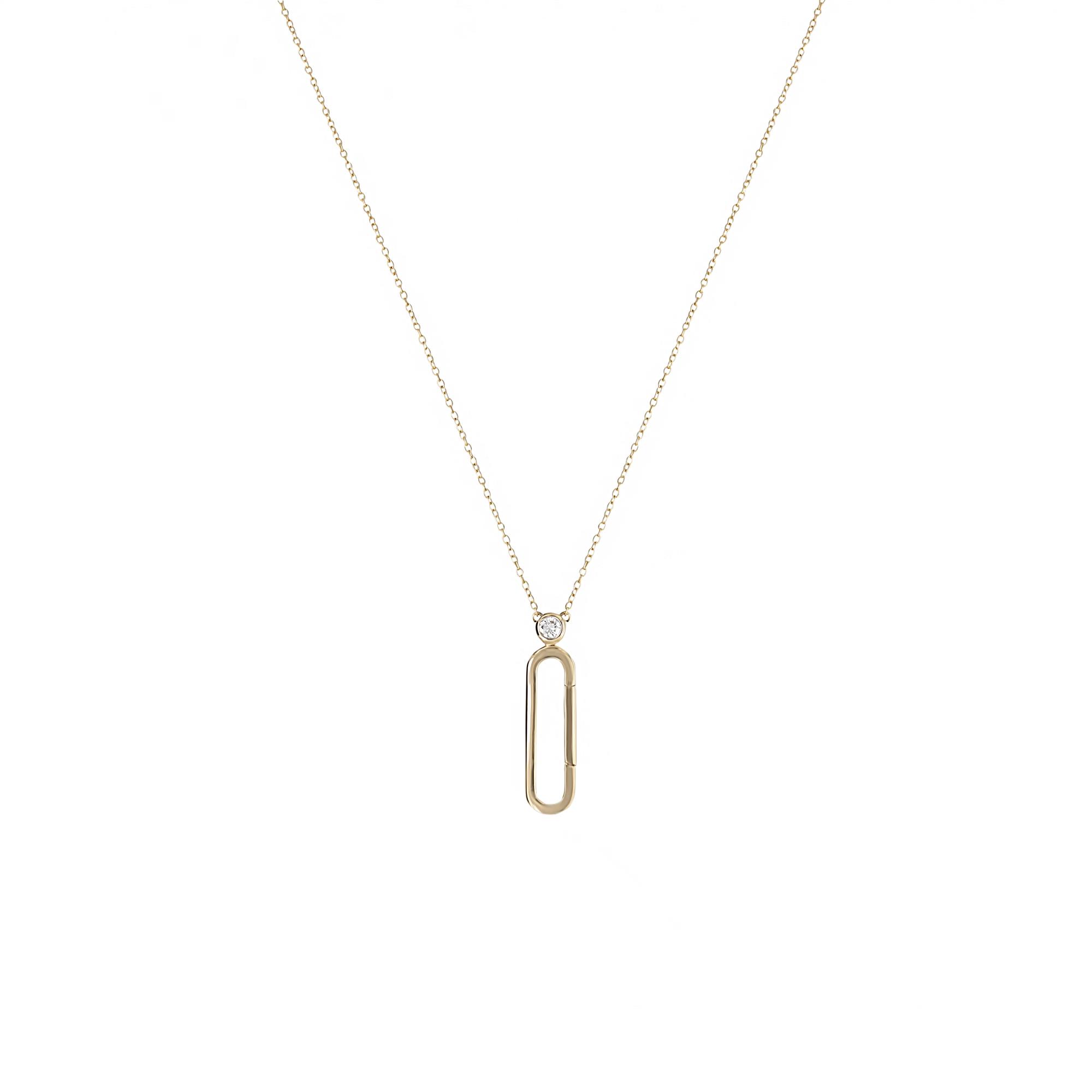 London Collection 14k Diamond Charm Holder Necklace