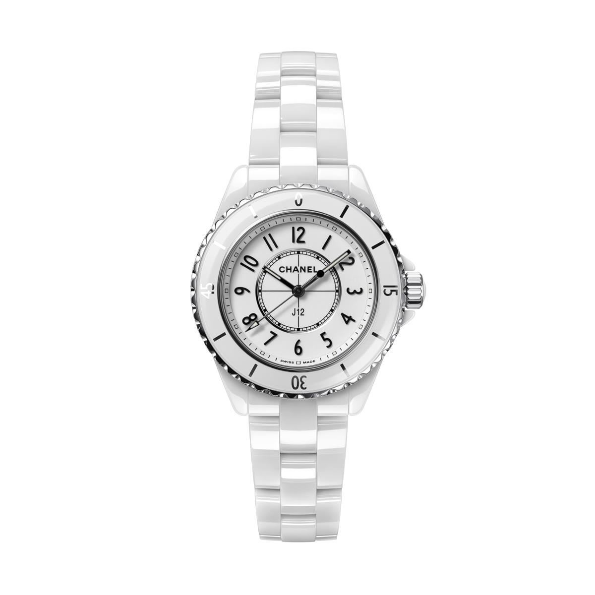 CHANEL J12 Quartz 33mm White Ceramic Ladies Watch