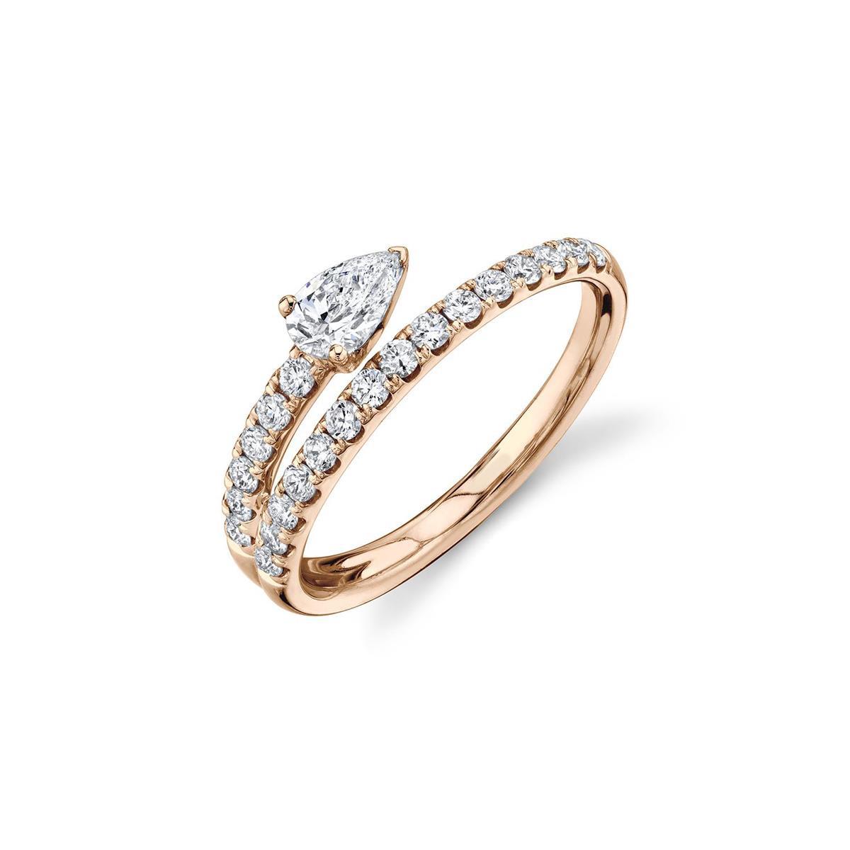 London Collection 14k Pear Shaped Diamond Ring