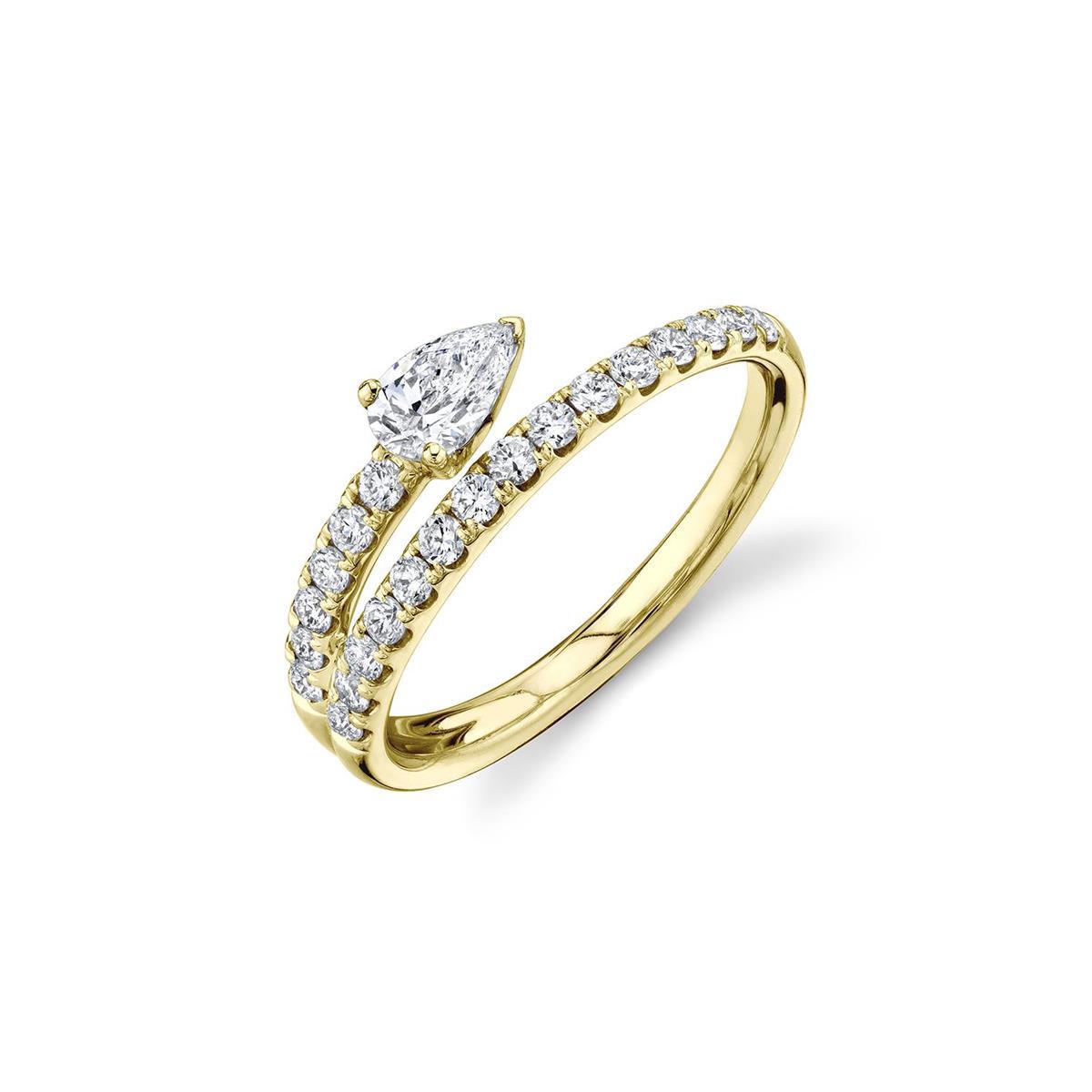 London Collection 14k Pear Shaped Diamond Ring