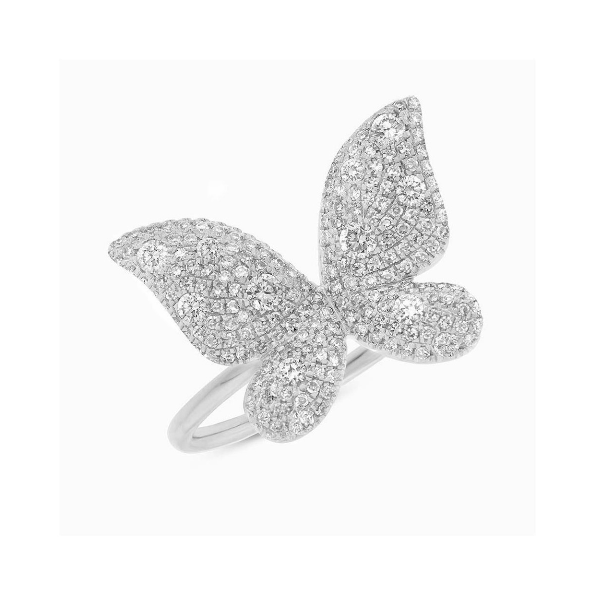 London Collection 14k Gold Diamond Butterfly Ring