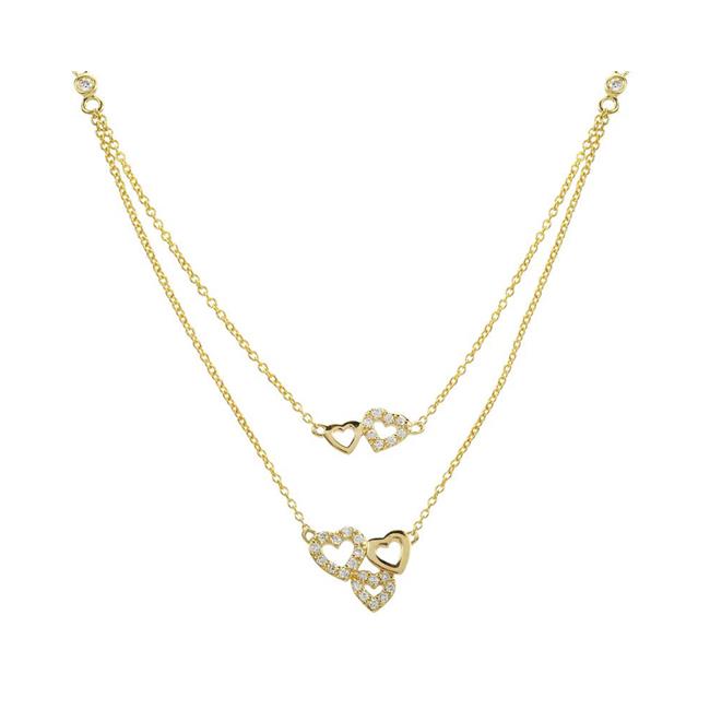 London Collection 14k Gold Layered Open Heart Necklace