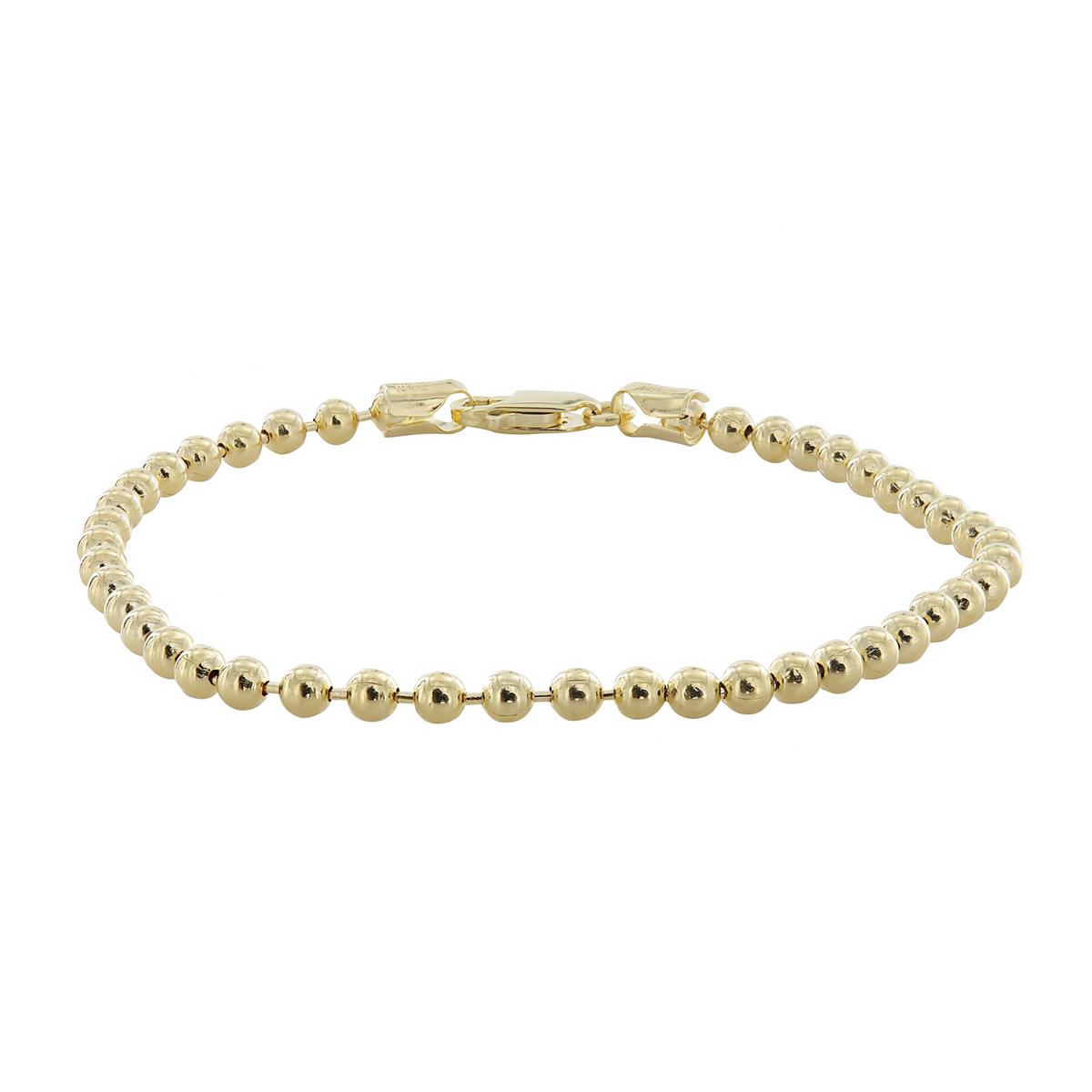 London Collection 14k Yellow Gold 3.5mm Bead Bracelet