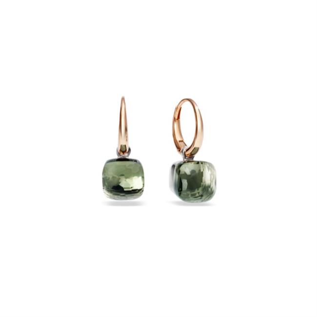 Pomellato Nudo 18k Rose and White Gold Prasiolite Earrings