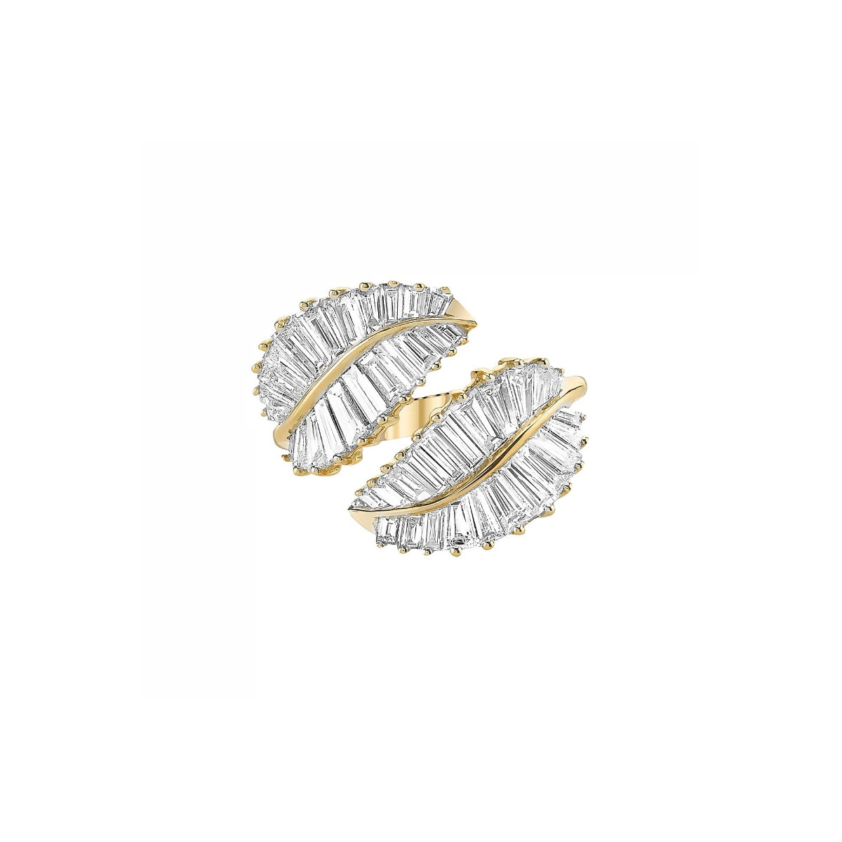 Anita Ko Classic Palm Leaf 18k Gold Diamond Ring