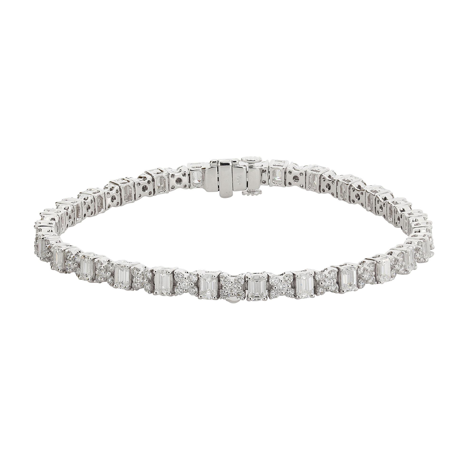 London Collection White Gold Diamond Tennis Bracelet
