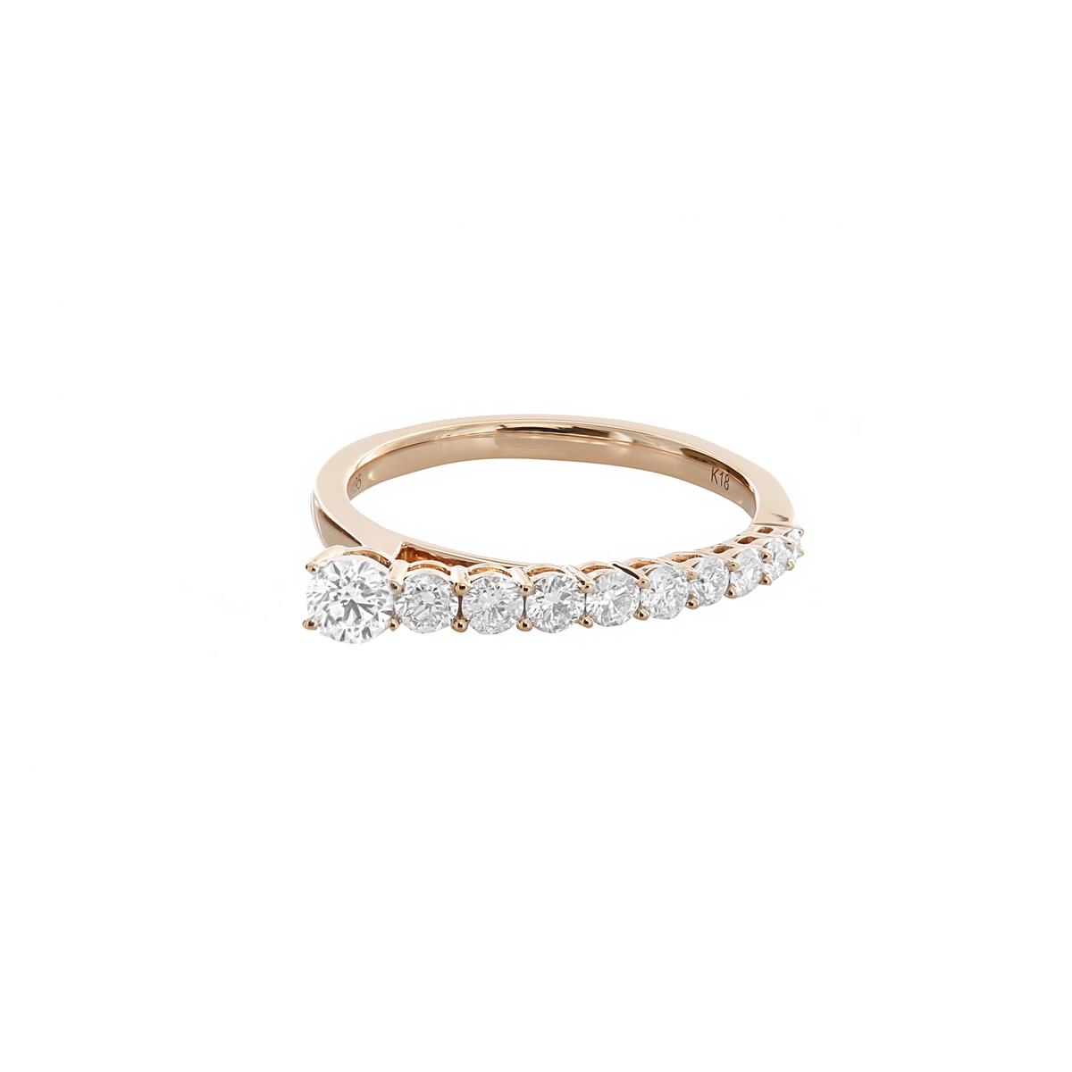 London Collection 18k Rose Gold Graduated Diamond Ring
