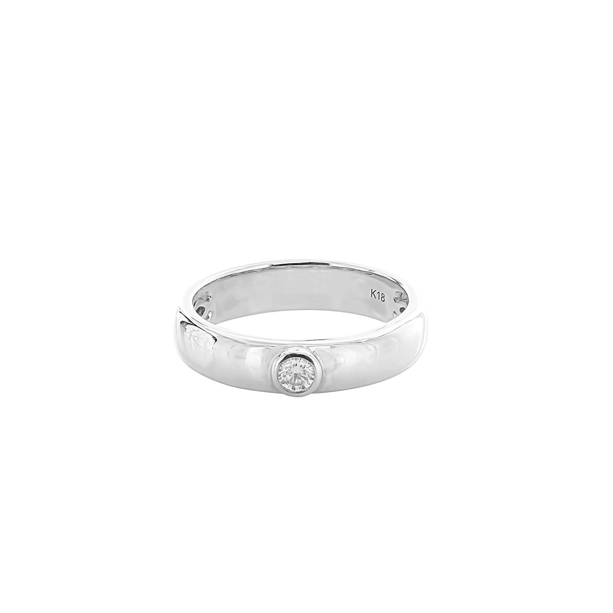 London Collection 18k Gold Bezel Set Diamond Ring