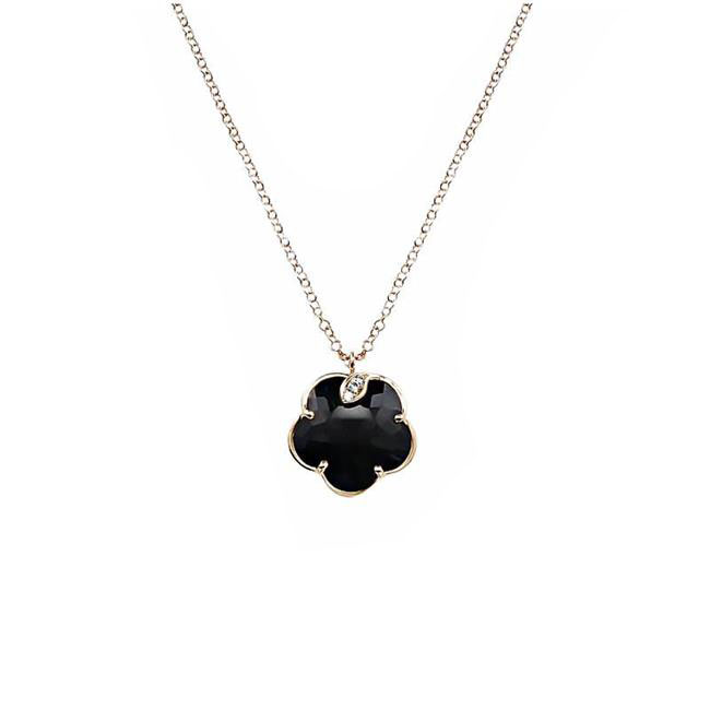 Pasquale Bruni Petit Joli 18k Rose Gold Onyx Diamond Necklace