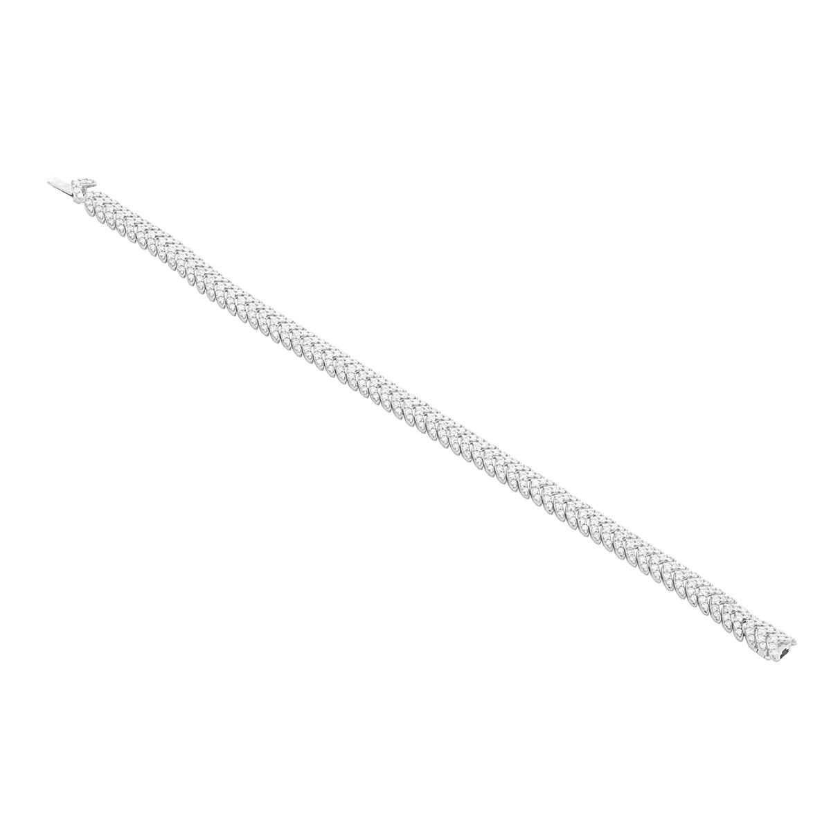 London Collection 18k Gold Pave Diamond Chevron Bracelet