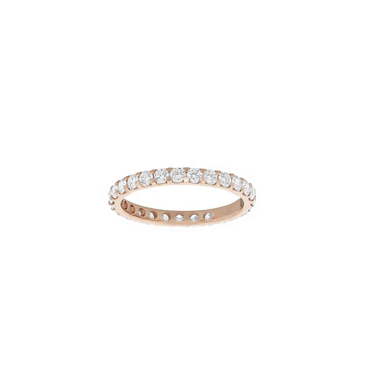 TWO by London 14k Rose Gold Round Diamond Eternity Band