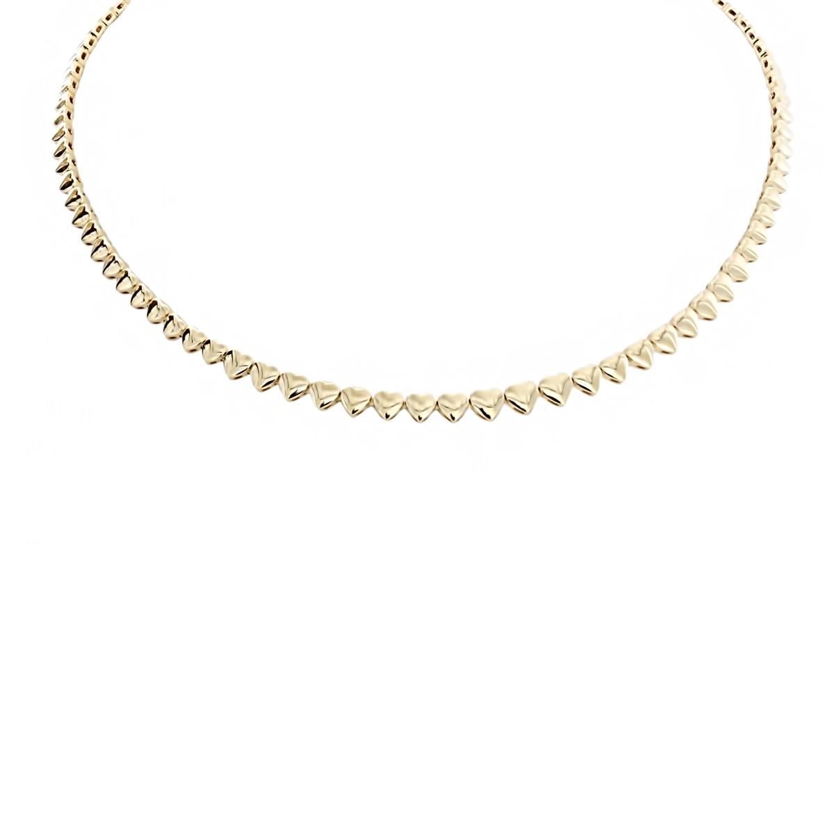 London Collection 14k Yellow Gold Heart Link Necklace