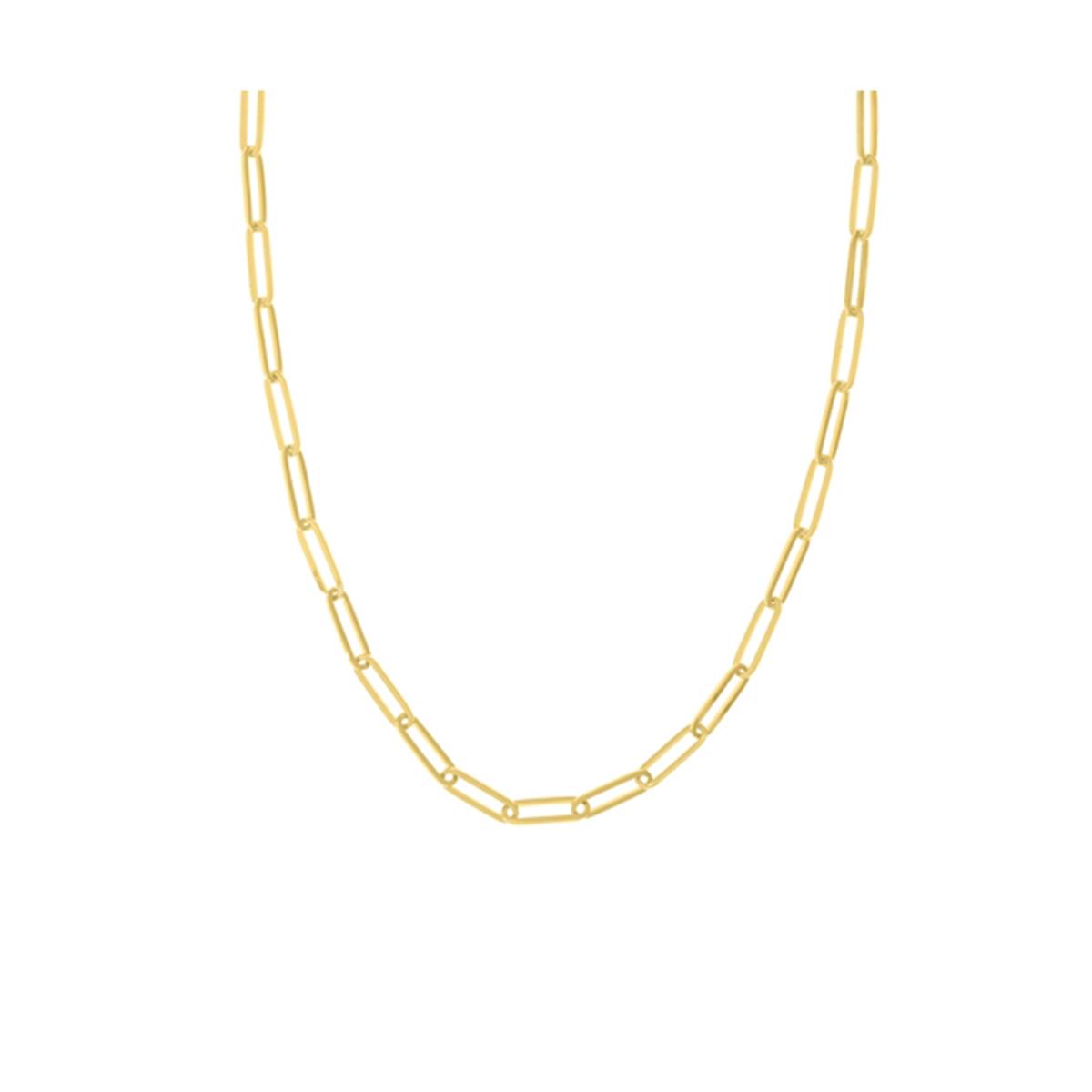 London Collection 14k Yellow Gold 5mm Paperclip Link Chain