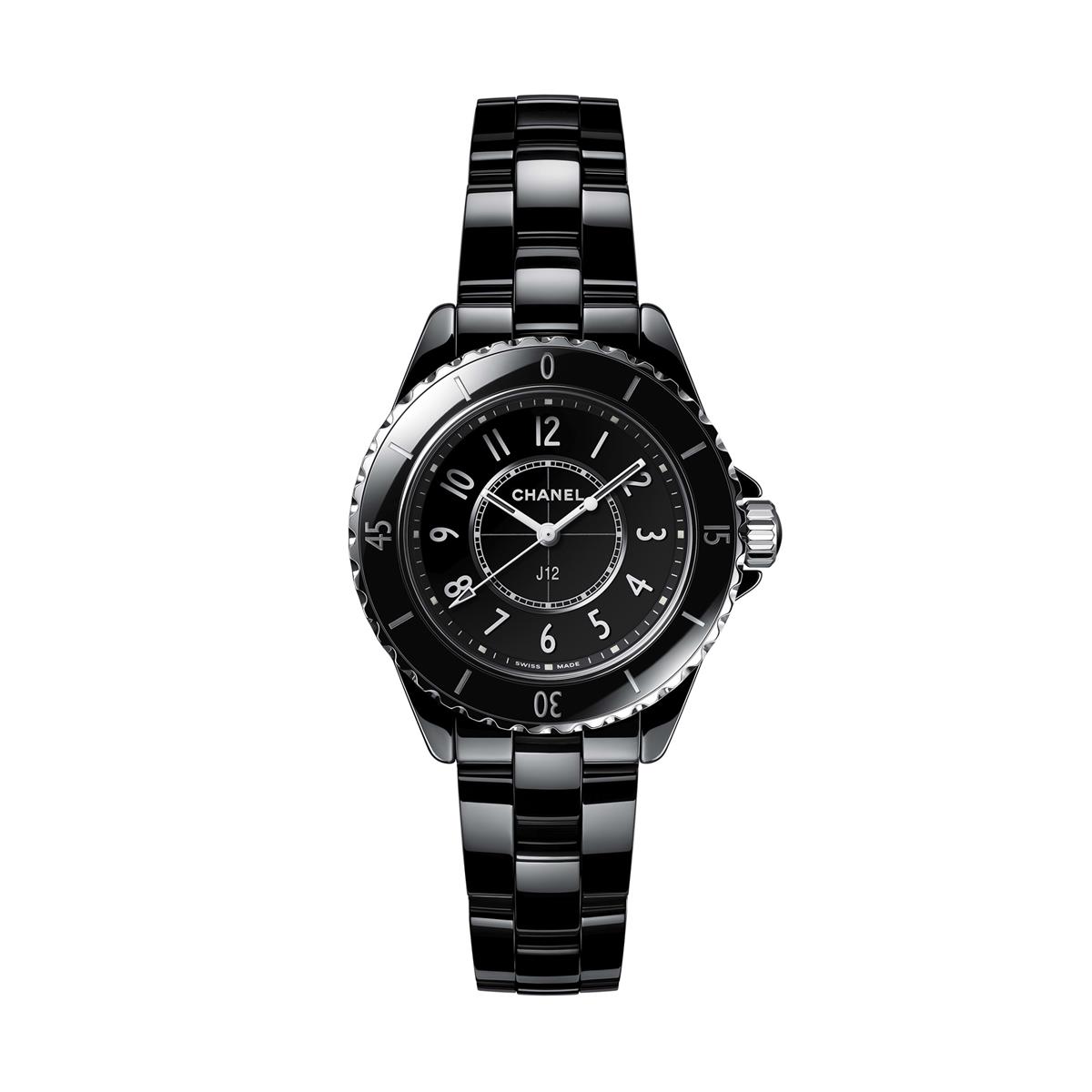 CHANEL J12 Quartz 33mm Black Ceramic Ladies Watch