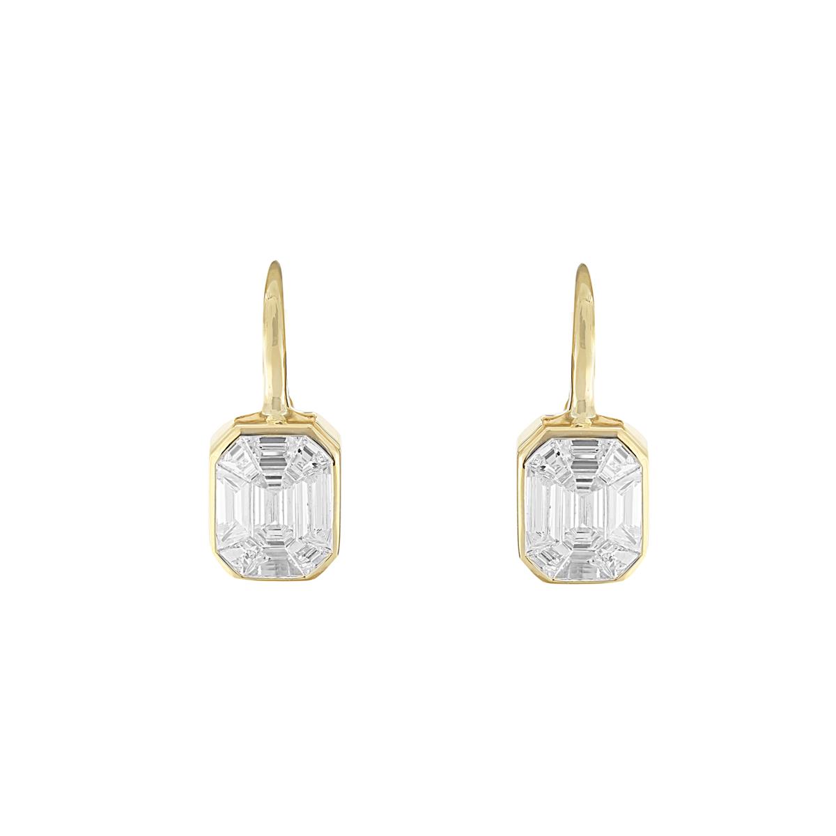 Come Check Out The Brand New Size Of Our Favorite Bezel Set Diamond Mosaic Earrings