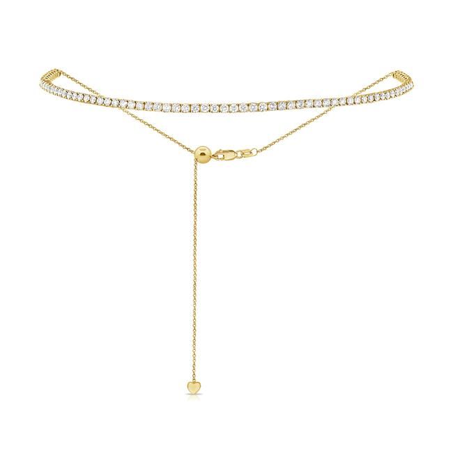 London Collection 14k Gold and Diamond Choker Necklace