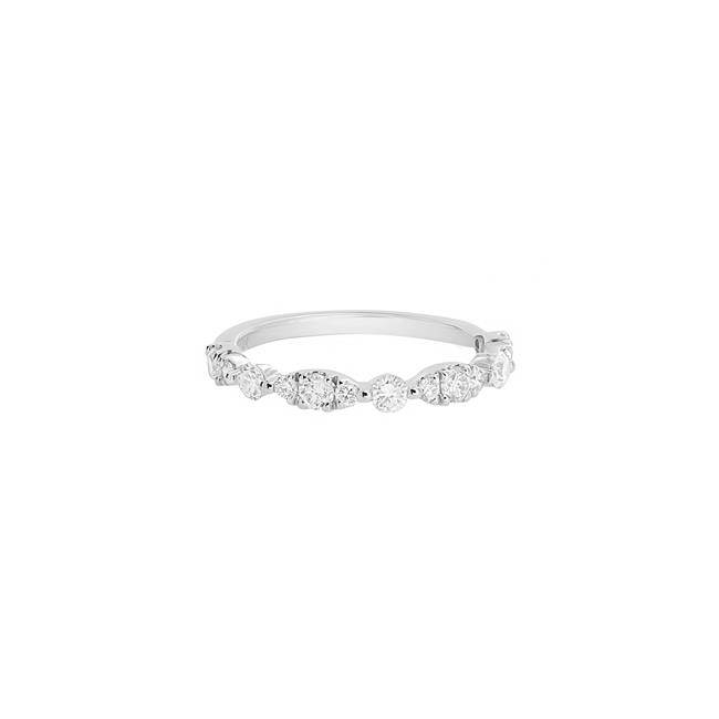 TWO By London 14k White Gold Mixed Shape Diamond Half Band