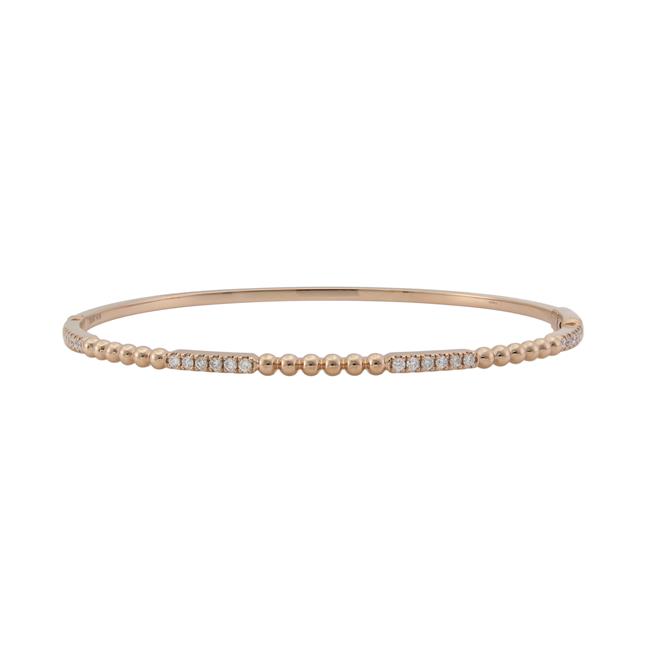 London Collection 18k Rose Gold Diamond Bar Bracelet